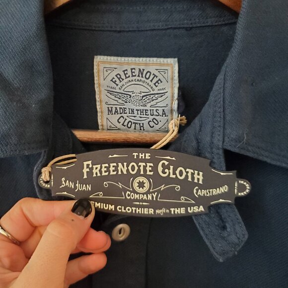 Freenote Cloth Scout Shirt in Mineral Blue - Picture 2 of 3